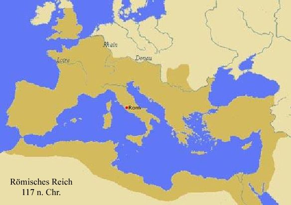 Karte Römisches Reich 117n.Chr.